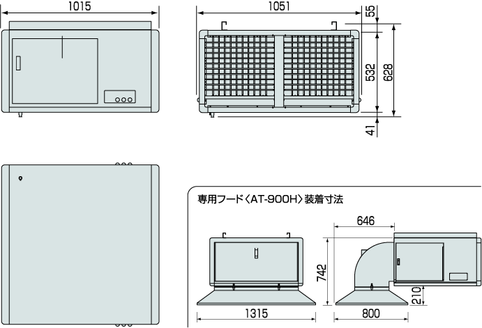 AT9000外形寸法図