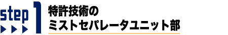 ステップ１ 特許技術のミストセパレータユニット部